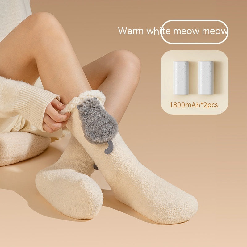 Smart Feet Warmer Electric Heating Socks Warm And Cute