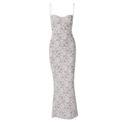 Backless Long Slim Strap Dress Women