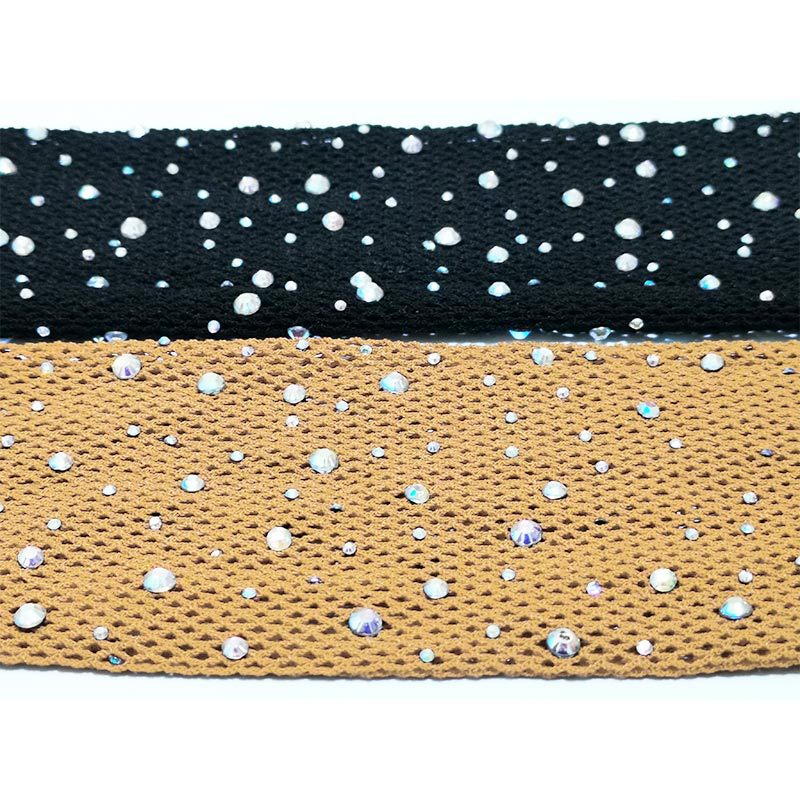 Women's Fishnet Tights With Hot-fixed Rhinestones And Colored Crystal Accents