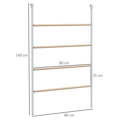 PawHut Chicken Perch for Coop, Wooden and Galvanised Steel Roosting Bar Jungle Gym, Chicken Roosting Ladder for Backyard Farm
