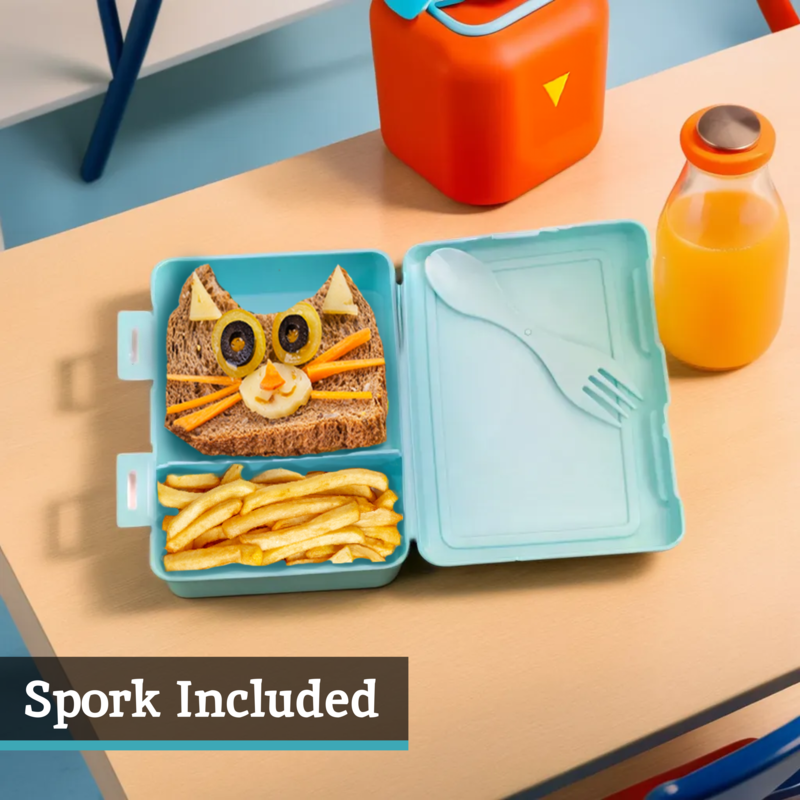 Grub Tub Mint Green 2 Section Lunch Box
