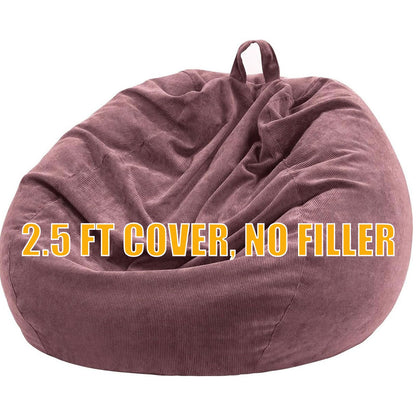 Nobildonna Bean Bag Chair Cover (No Filler) for Kids Beanbag Stuffed Animal Storage Without Filling Plush Toys Holder and Organizer Soft Premium