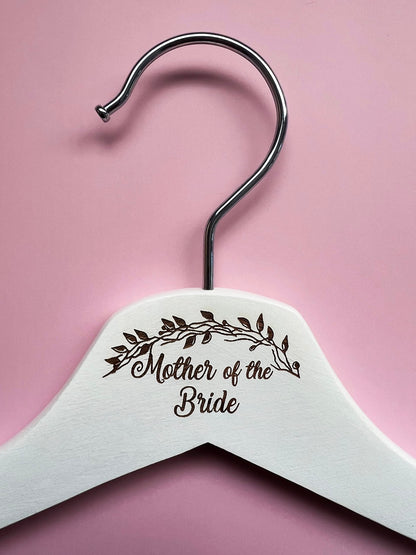 Wooden Wedding Coat Hanger. Laser Engraved Bridal Hangers. Wedding Day Gift. Anniversary Hanger Gifts (Mother of the Bride)