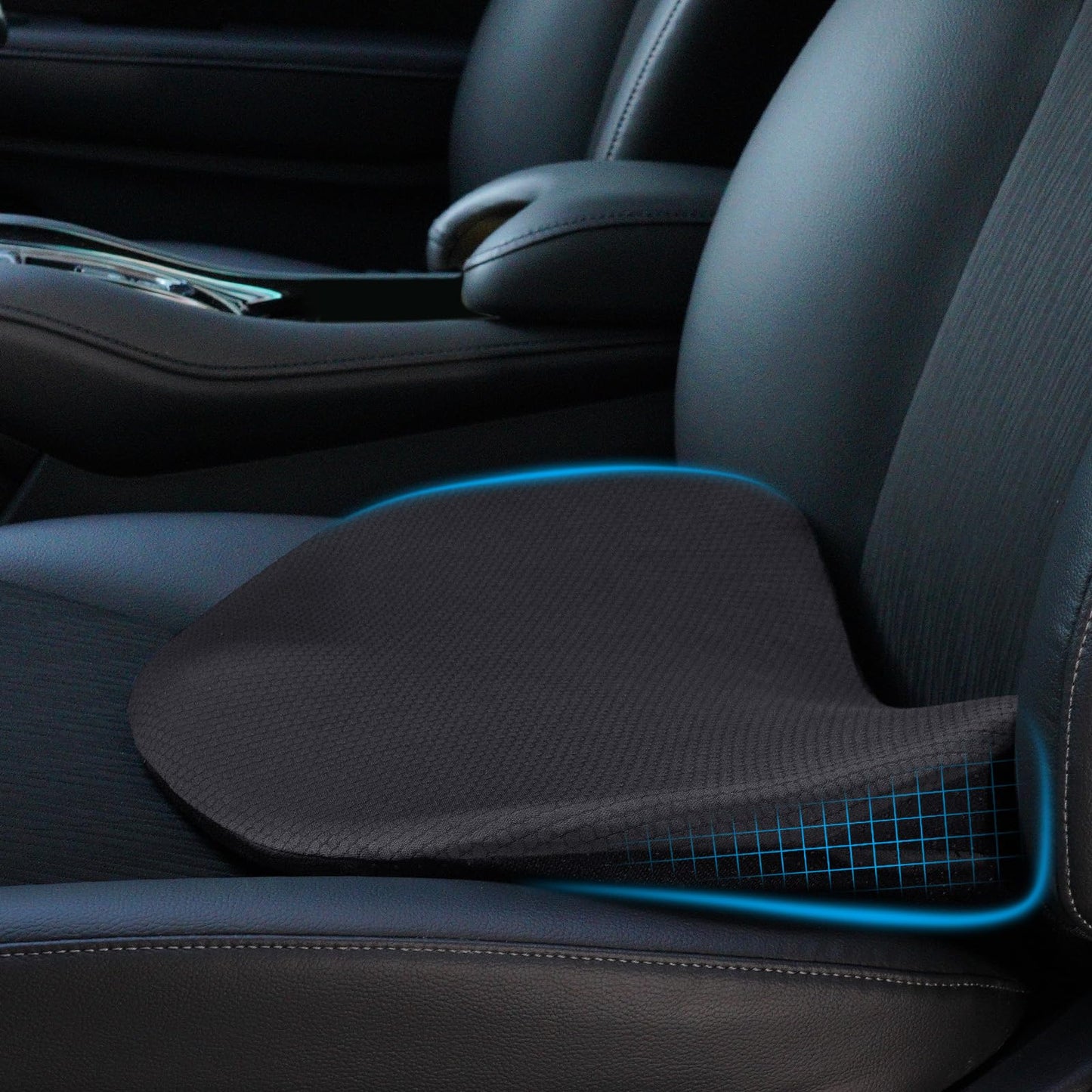 Ainiv Car Seat Cushion for Driving, Memory Foam for Car Driver Seat, Coccyx Orthopedic Seat Cushion, Breathable Booster Seat Cushion