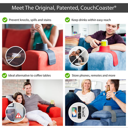 HIT PRODUCTS CouchCoaster® - Couch Armrest Cup Holder, Mocha Brown