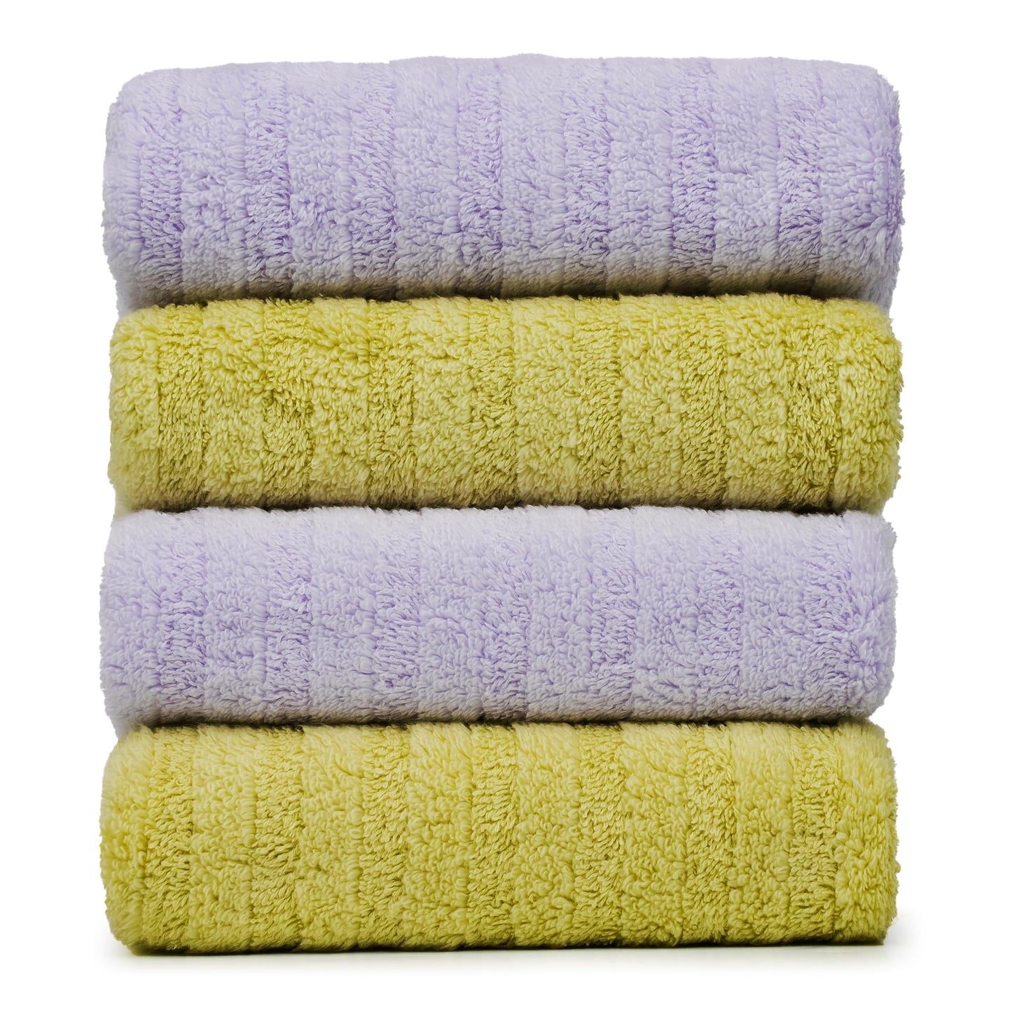 Vie TRIOMPHE Luxury Zero-Twist Cotton Hand Towels Set of 4, 34x80cm Ultra-Soft Long-Staple Cotton Face Towels