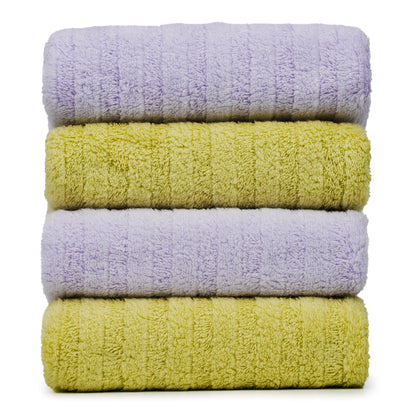 Vie TRIOMPHE Luxury Zero-Twist Cotton Hand Towels Set of 4, 34x80cm Ultra-Soft Long-Staple Cotton Face Towels