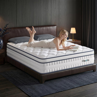 5FT King Size Mattress, Hybrid Orthopedic Matresses with Memory Foam & 1000 Individual Pocket Springs, Motion Isolation
