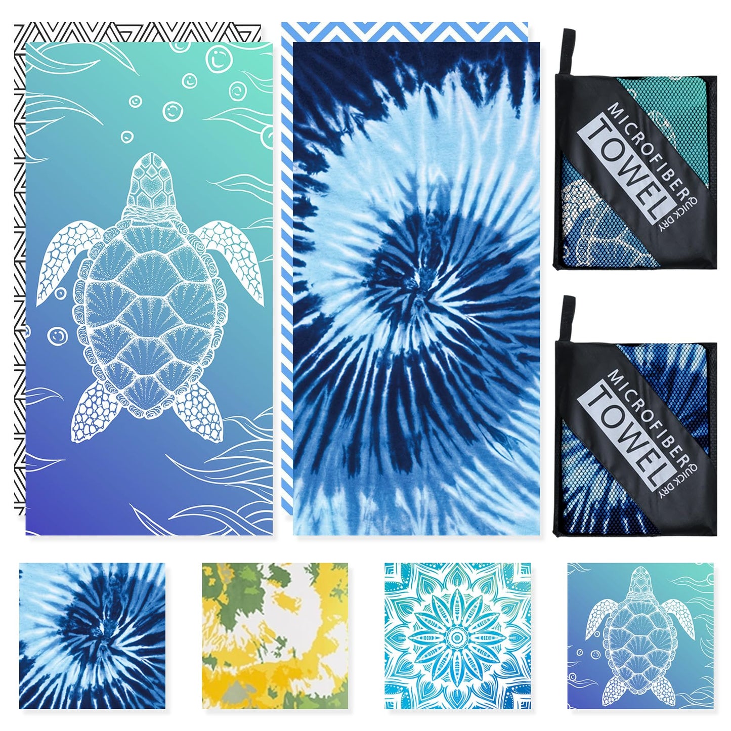 Startseite Microfibre Beach Towels for Adults - 2 Pack 180x100cm Lightweight Beach Towel Extra Large, Sand Free & Quick Dry Beach Towel Extra Large