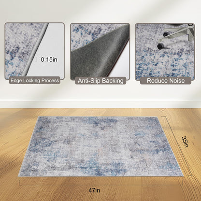 Office Chair Mat 90 x 120 cm, Floor Protector for Office Chair, Anti-Slip