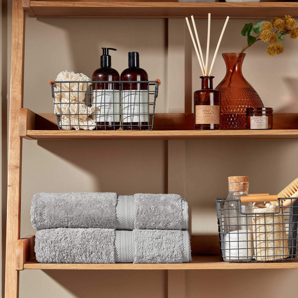 Christy Renaissance 6 Piece Towel Set | Dove Grey | 100% Egyptian Cotton Pile | Luxuriously Soft and Super Absorbent | 675 GSM