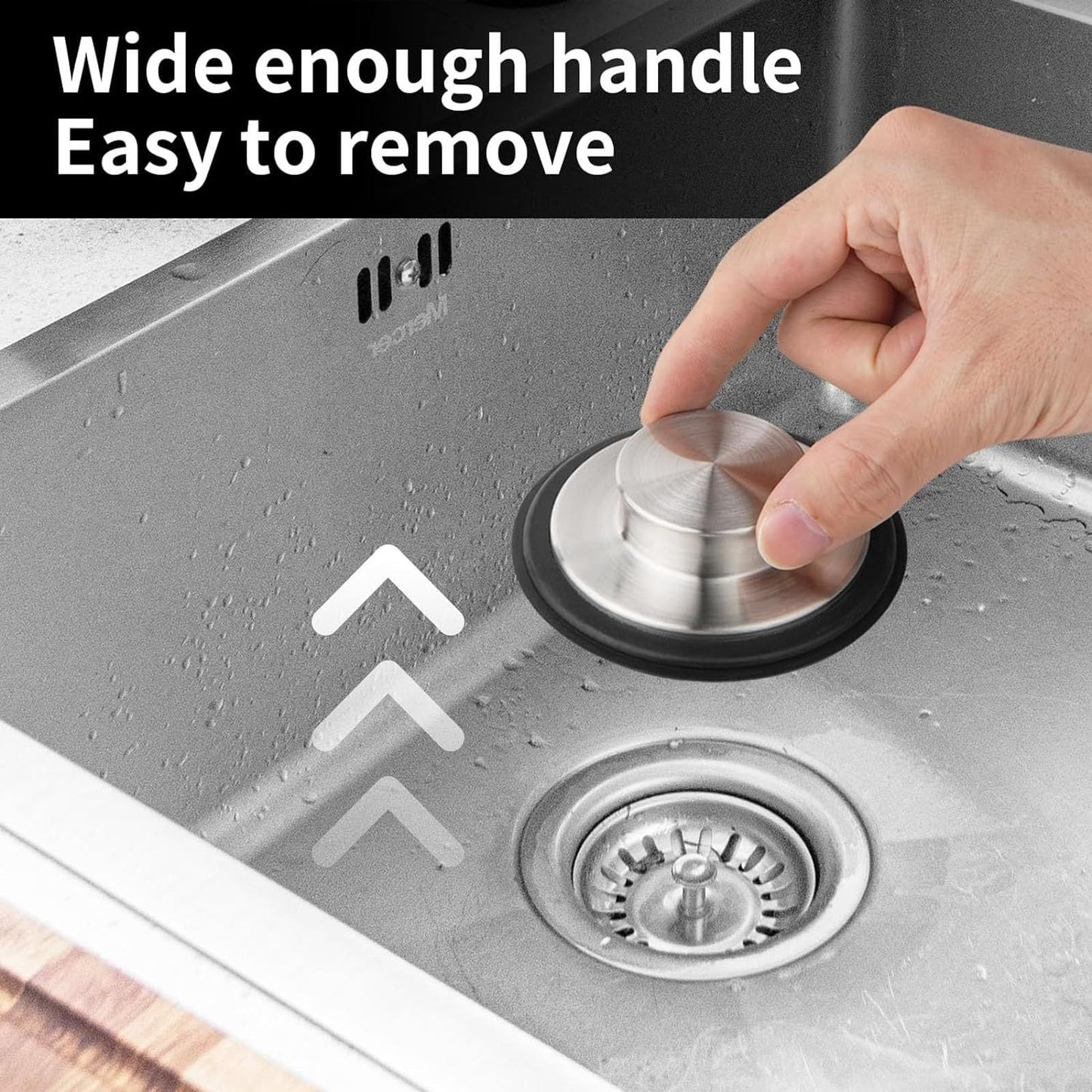 2pcs Kitchen Sink Drain Stopper 8CM Stainless Steel Plug Replacement for Food Residue Prevention Salon Use Garbage Disposal Cover