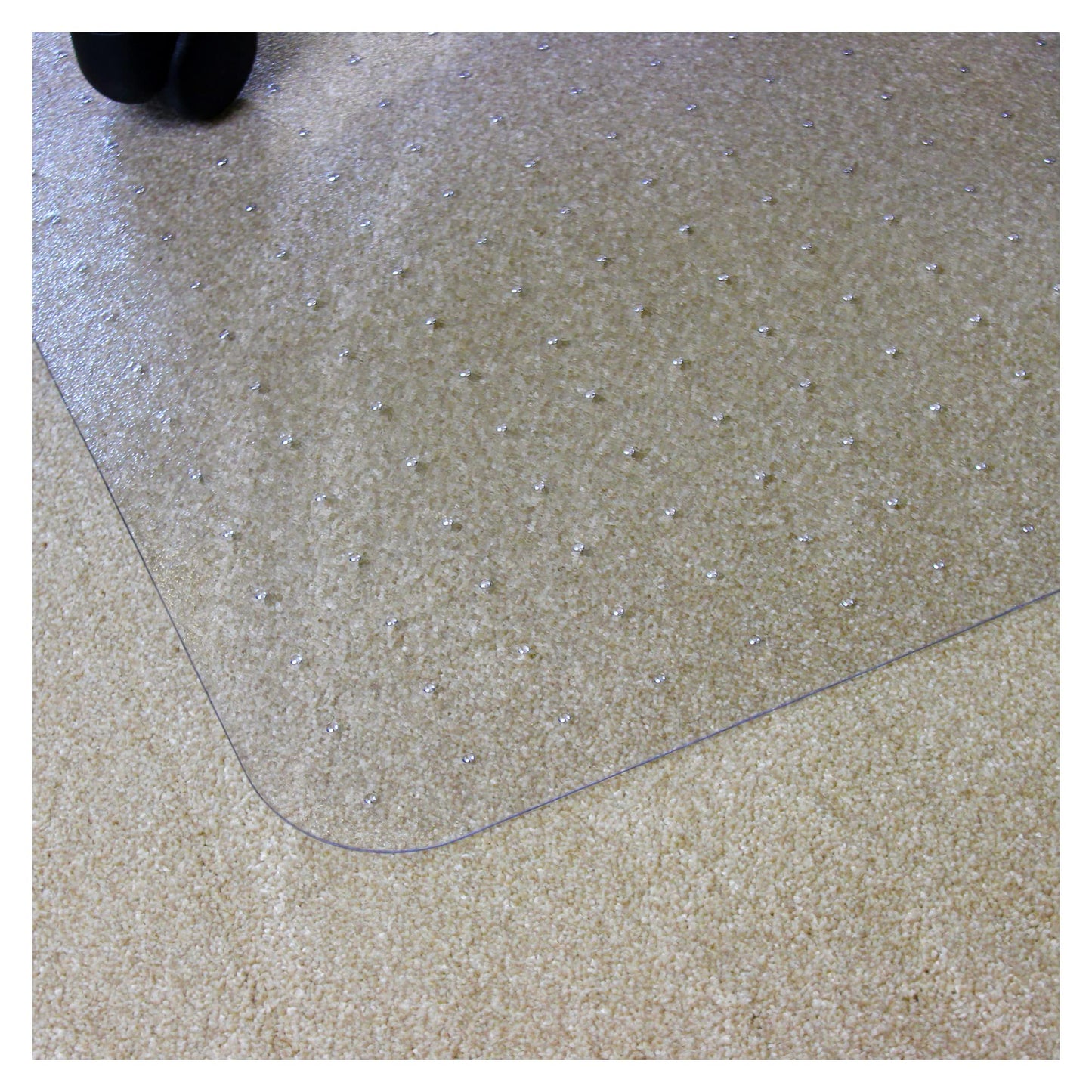 Marvelux 120 x 130cm (47" x 51") Large Durable Eco Friendly Office Chair Mat for Low and Standard Pile Carpets, Rectangular Clear Enhanced Polymer