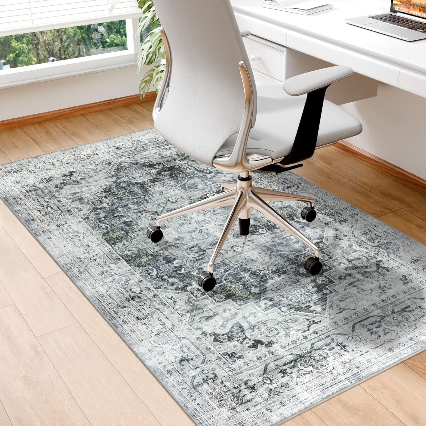 Homcomodar Office Chair Mat for Hardwood Floor 90x120cm, Computer Desk Chair Mat for Hard Floor