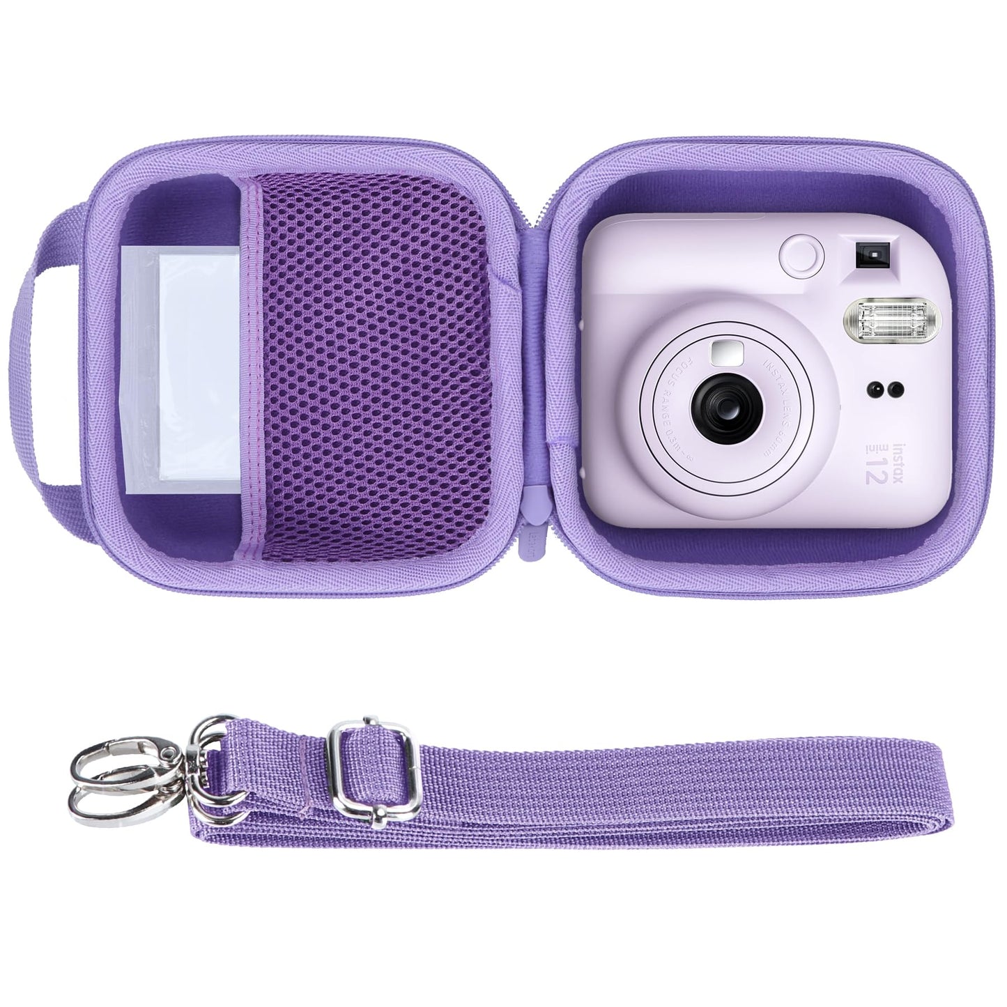 Lebakort Hard Carry Case Compatibie with Fujifilm Mini 12/11 Instant Camera,Lilac Purple