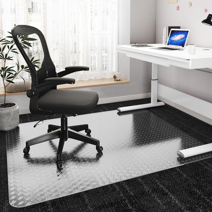 Office Chair Mat for Carpets, 120 x 90 cm Desk Chair Mat for Rolling Chairs on Low Pile Carpets, Easy Glide Floor Mat for Home, Gaming