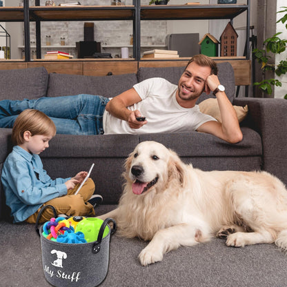 GegXcn Dog Toy Basket Storage, Multi-Functional Storage Basket, for Organize Pet Supplies Clothes Shoes & Household Items