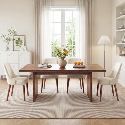 Dining Chairs Set of 4, Upholstered Dining Room Chairs with Ergonomic High Back, Thick Padded Seat, Skin-Friendly Fabric