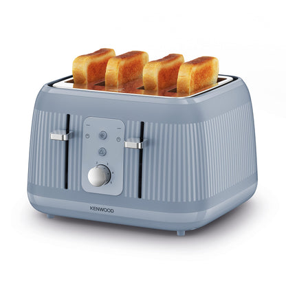 Kenwood Dawn Toaster, 4 Slot Toaster, Reheat, 5 Browning Settings, Defrost and Cancel Functions, Pull Crumb Tray, TFP09.000BL, 1800W, Stone Blue