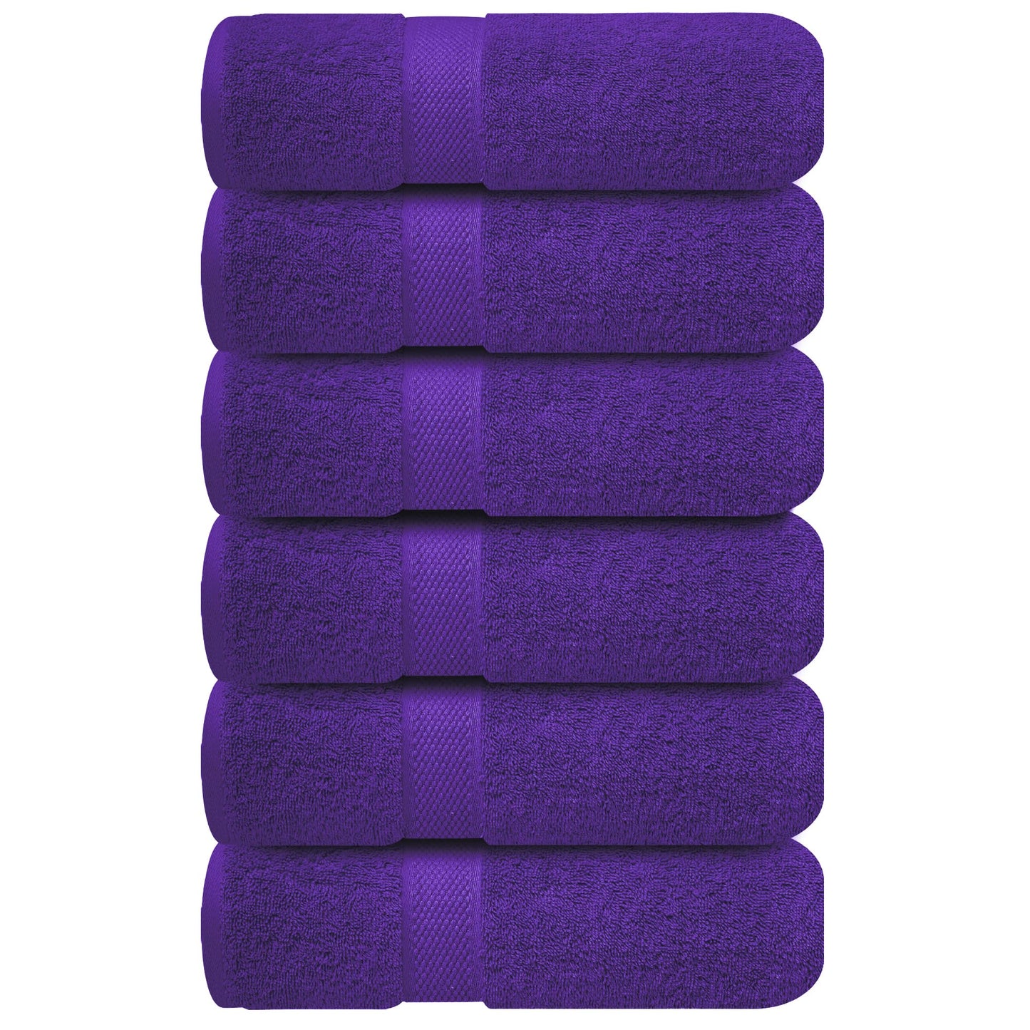 Infinitee Xclusives Premium Hand Towels 6-Pack (40 x 72 cm) ? 100% Cotton, Super Absorbent, Quick-Dry Towels for Bathroom, Hotel, Salon & Gym Use