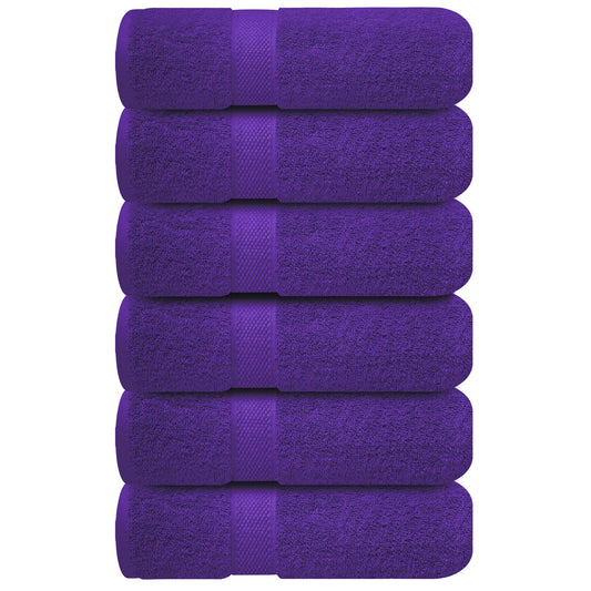 Infinitee Xclusives Premium Hand Towels 6-Pack (40 x 72 cm) ? 100% Cotton, Super Absorbent, Quick-Dry Towels for Bathroom, Hotel, Salon & Gym Use