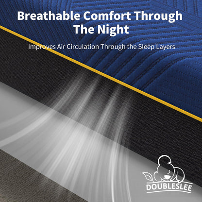 Doubleslee Memory Foam Mattress Double 4ft6, 8 Inch Medium, 135x190x20cm