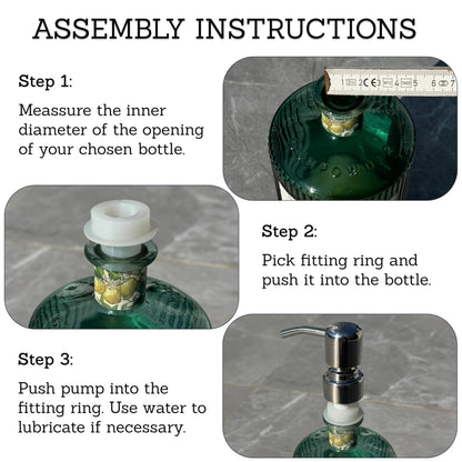 ALTGLAS Upcycling Soap Dispenser Pump Head 'Budapest' with Upcycling-Kit