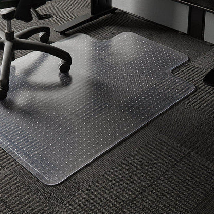 WASJOYE Office Chair Mat for Carpet, 90x120 cm Clear Carpet Floor Protector Cover PVC Mat with Non-Slip Studded