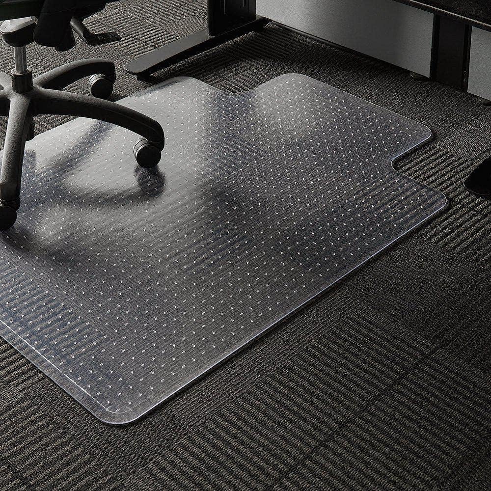 WASJOYE Office Chair Mat for Carpet, 90x120 cm Clear Carpet Floor Protector 2.2mm Thick T shape