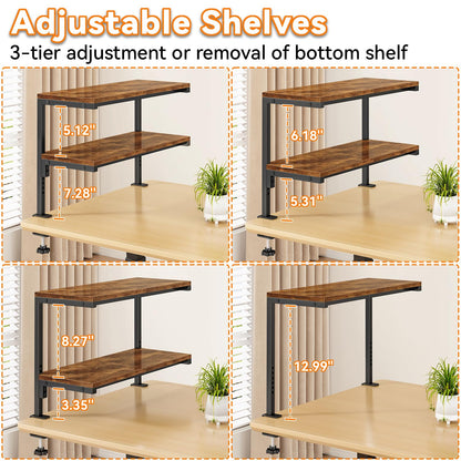 IBUYKE Clamp on Desk Shelf, 22.8” Large Desk Extender Shelves TMZ010H