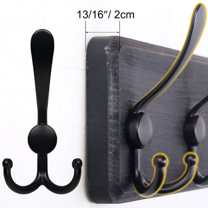 SKOLOO Coat Rack Wall Mounted - 38.3'' Long, Wooden, Heavy Duty, Rustic Coat Hooks for Wall, 16'' Hole to Hole