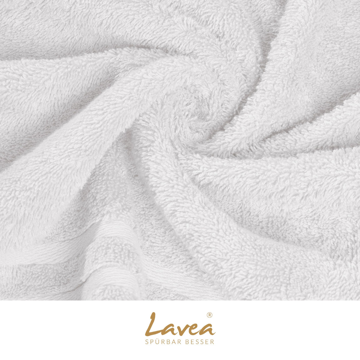 Lavea Set of 10 Flannels 30 x 30 cm, 100% Cotton Terry Cloth 500 g/m², Guest Towels and Small Wash Cloths, Easy Care 60 °C, Terry Cloth Series Elena