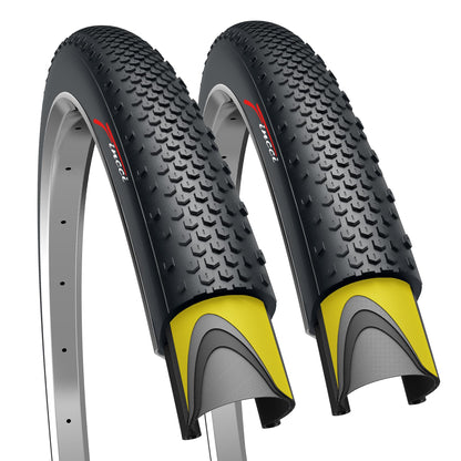 Fincci 700 x 38c Foldable Tyre 40-622 with 1mm Antipuncture Protection for Gravel Cycle Electric Cyclocross MTB Cross Hybrid Bike Bicycle