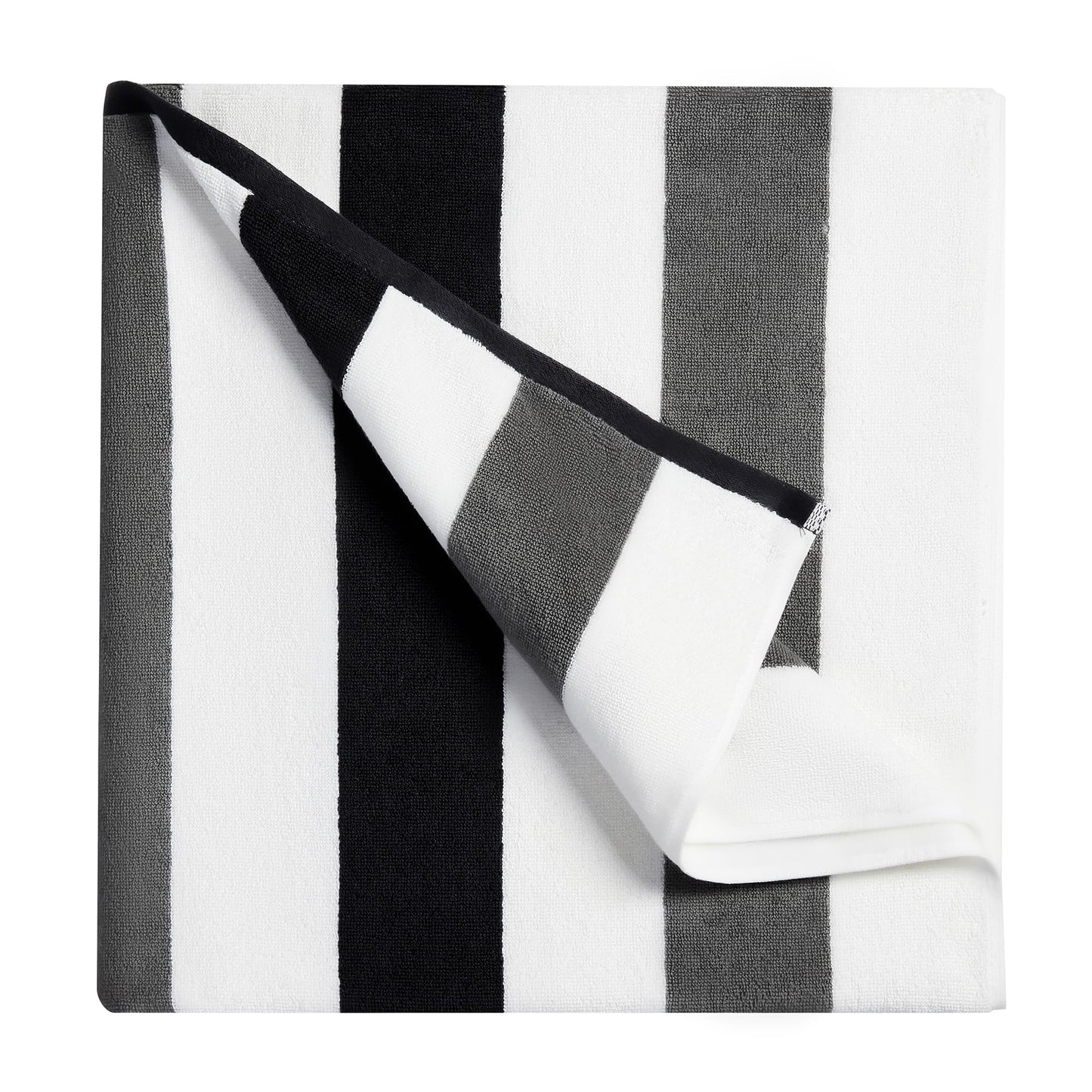 Bornbay Cotton Oversized Beach Towel - Extra Large 40"X70" Plush Thick Mens Beach Towel, XL Fluffy Stripe Gray Pool Towels for Adults Mens Women