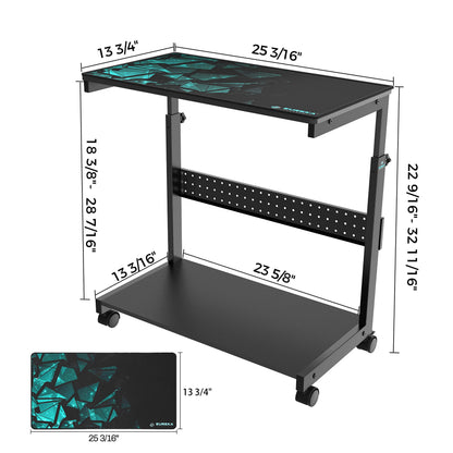 EUREKA ERGONOMIC PC Stand, Adjustable Computer Tower Stand & CPU Holder Cart on Lockable Wheels, PC Trolley for Gaming Desk Accessories, Printer
