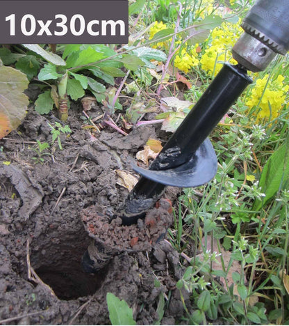 SYITCUN 5 Set Auger Drill Bit for Planting,Heavy Duty Garden Auger Spiral Drill Bit Bulb Planter Tool for Planting Bedding Plants,Universal for