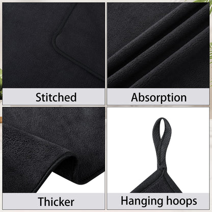 saerryor 4 Pack Microfiber Hand Towel, Soft Absorbent Hand Towels with Hanging Loop