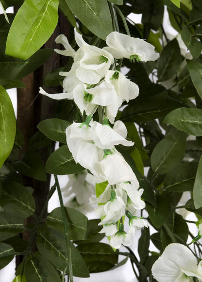 GreenBrokers Premium Artificial Wisteria Tree 130cm/4ft Potted Plant, White 4ft, 130cm