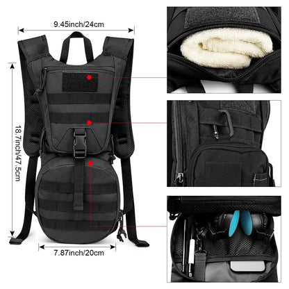 G4Free Military Hydration Backpack with Upgraded 2.5L Bladder Pack for Hiking, Cycling, Walking and Climbing