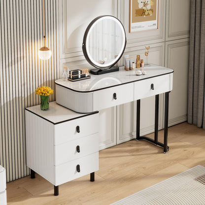 WOLTU Dressing Table, Vanity Desk, with Swivel Vanity Mirror