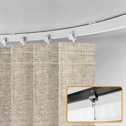 JILRON Divider Curtain, Room Divider, Ceiling Panel Mounted - 100% Full Protection, Clean Look for Room Separation in Bedroom, Storage Room