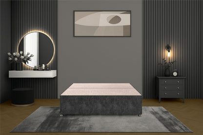 Bed Centre Flexby Divan Bed Base Only with 2 Drawers (Same Side), No Headboard - Available in 3FT, 4FT, 5FT & 6FT