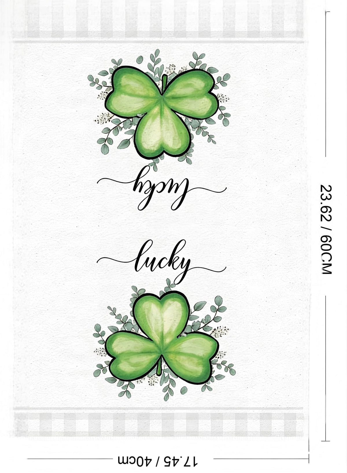 Riewy 2Pcs St Patricks Day Decorations Tea Towel,40x60CM Green and White Shamrock Eucalyptus St Patricks Day Kitchen Towels Dish Towel Multi-Purpose