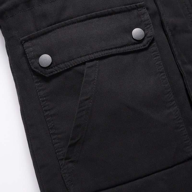 Men's mid-length padded trench coat