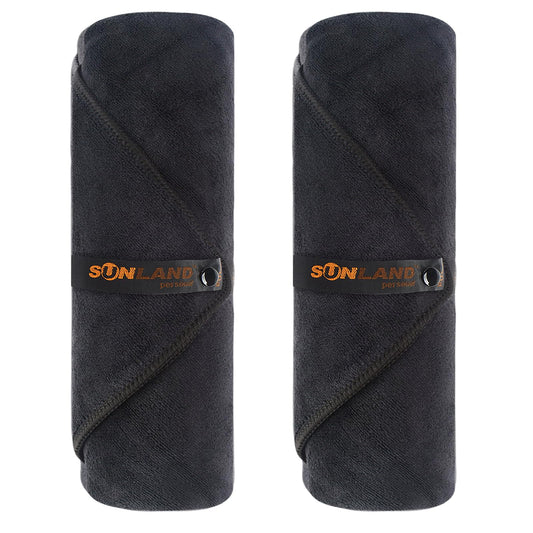 Sunland Microfibre Towel Large Quick Dry Towel Super Absorbent Gym Towel Men Ultra Soft Travel Towel, Beach Towel, Swimming Towels for Adults 2 Pack