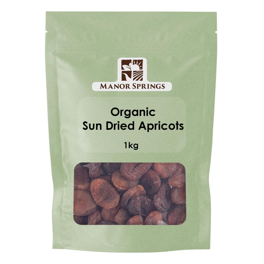 Organic Sun Dried Apricots 1kg by Manor Springs Organic
