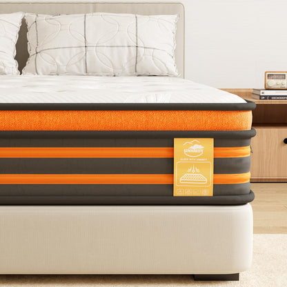 SCEPKN 4FT6 Double Mattress, 9-Zone Gel Memory Foam Mattresses 10Inch Firm