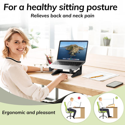 Bamboo Laptop Stand for Desk - Laptop Riser for Desk - MacBook Stand