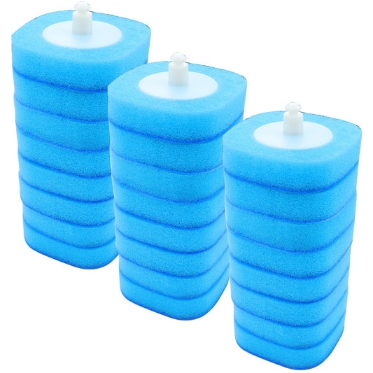 Roellgs 24pcs Disposable Toilet Brush Replacement Head, Toilet Stick Disposable Brush Head, Toilet Stick Disposable Replacement Head?replacement