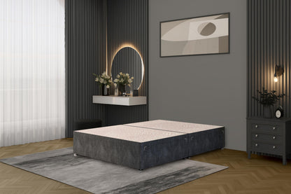 Bed Centre Flexby Divan Bed Base Only with 2 Drawers (Same Side), No Headboard - Available in 3FT, 4FT, 5FT & 6FT